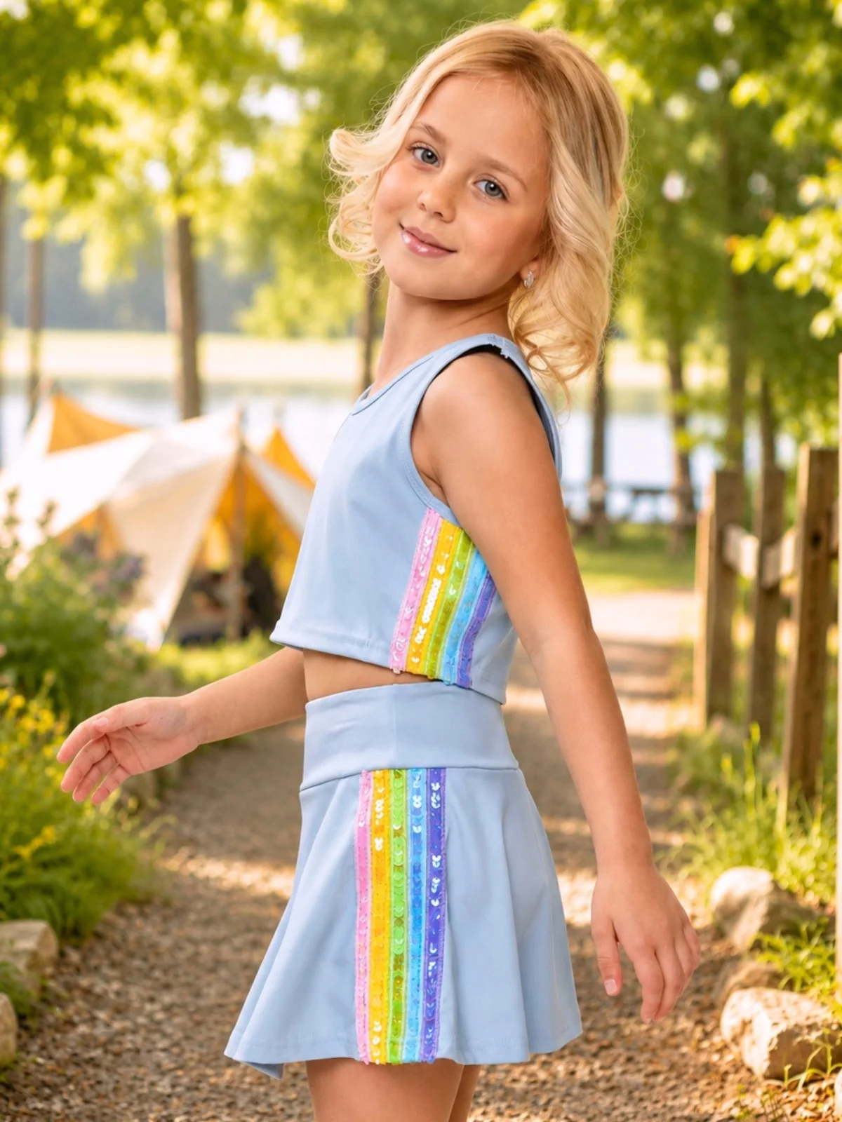 Rainbow Rush Athletic Skort Set - Image 2