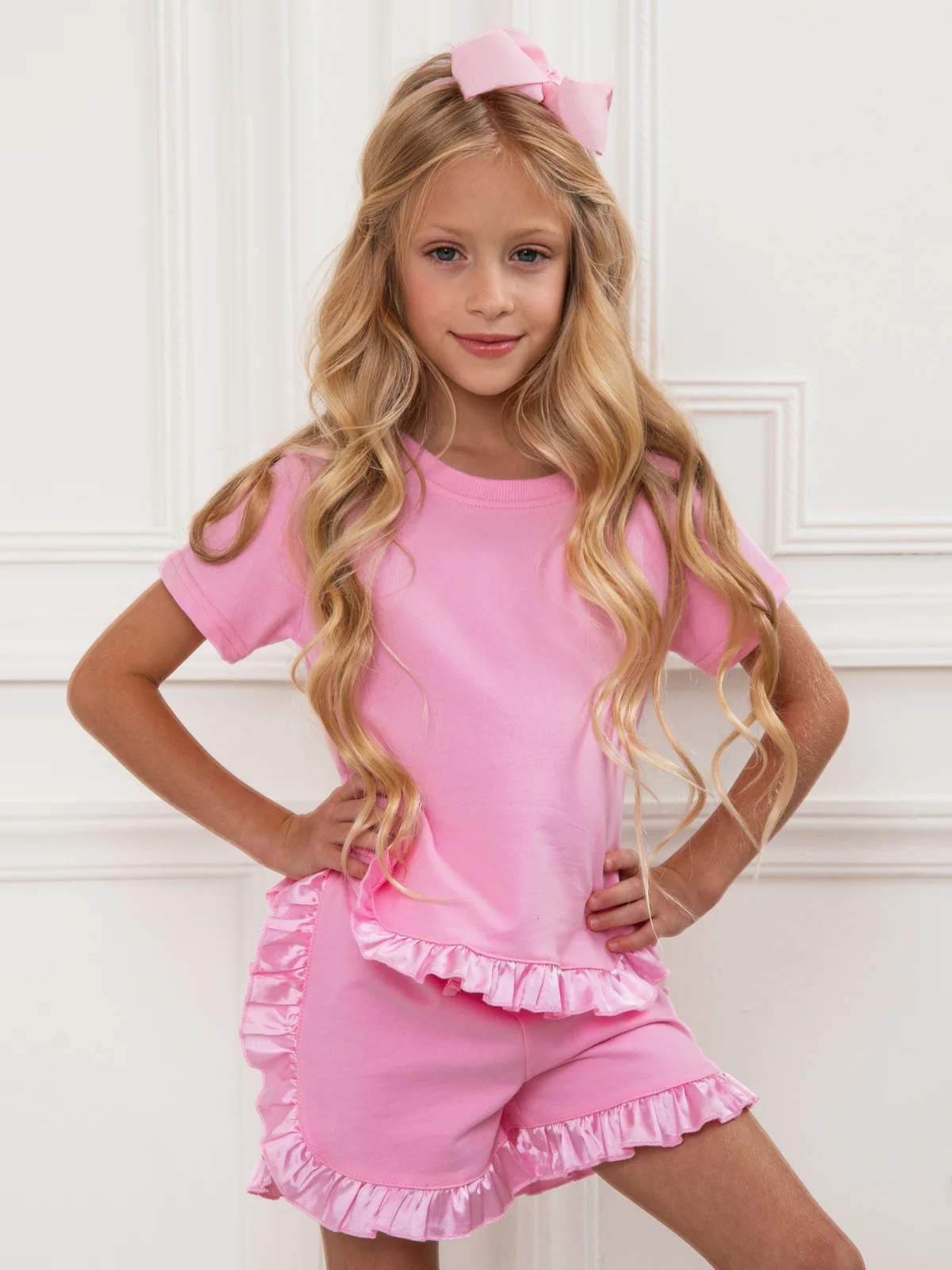 Ruffle Charm Tee & Short Lounge Set - Image 5