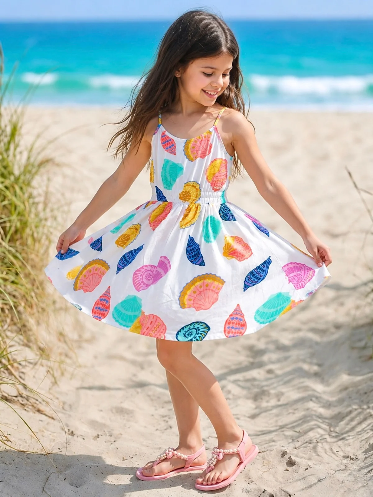 Sunshine Shells Colorful Cotton Sundress
