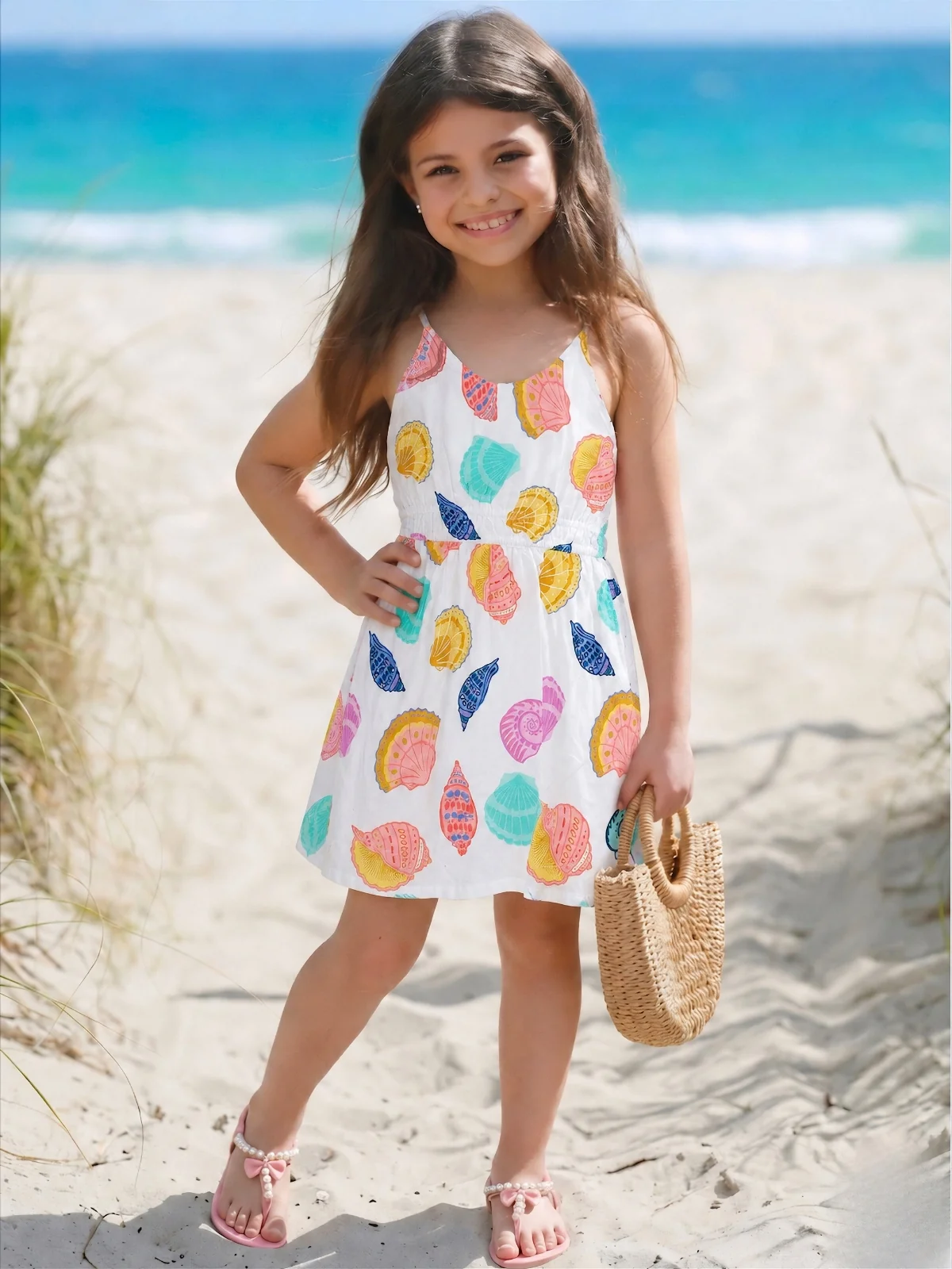 Sunshine Shells Colorful Cotton Sundress - Image 2