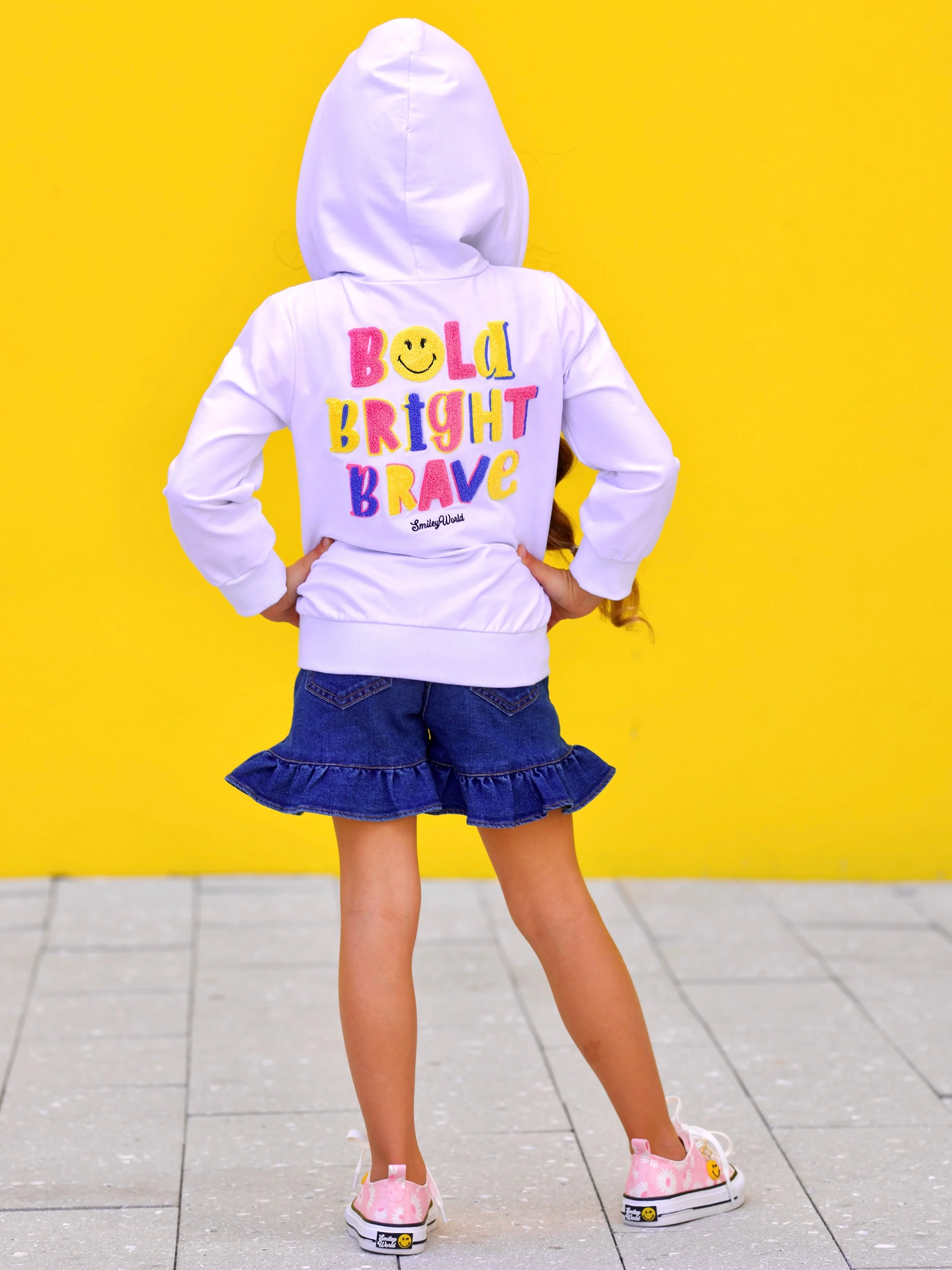 SmileyWorld Bold, Bright, Brave Zip-Up Hoodie - Image 4