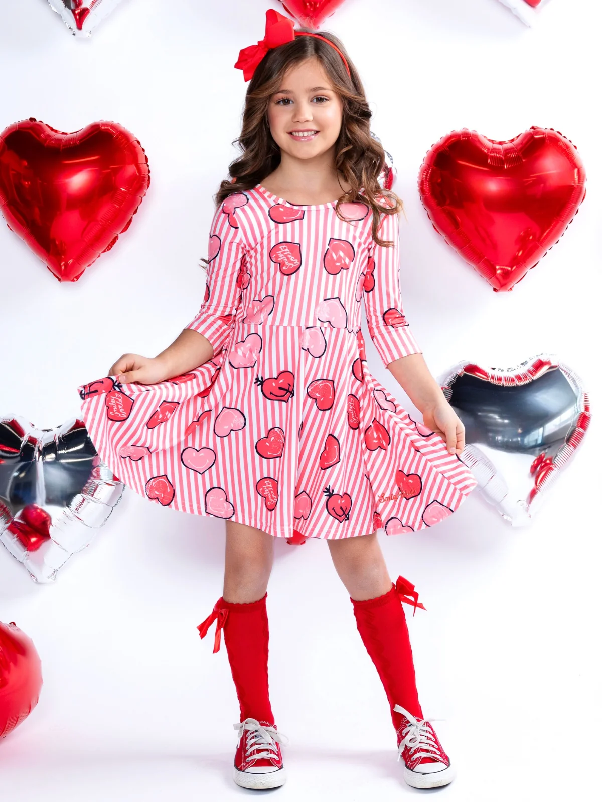 SmileyWorld Love Stamped Skater Dress