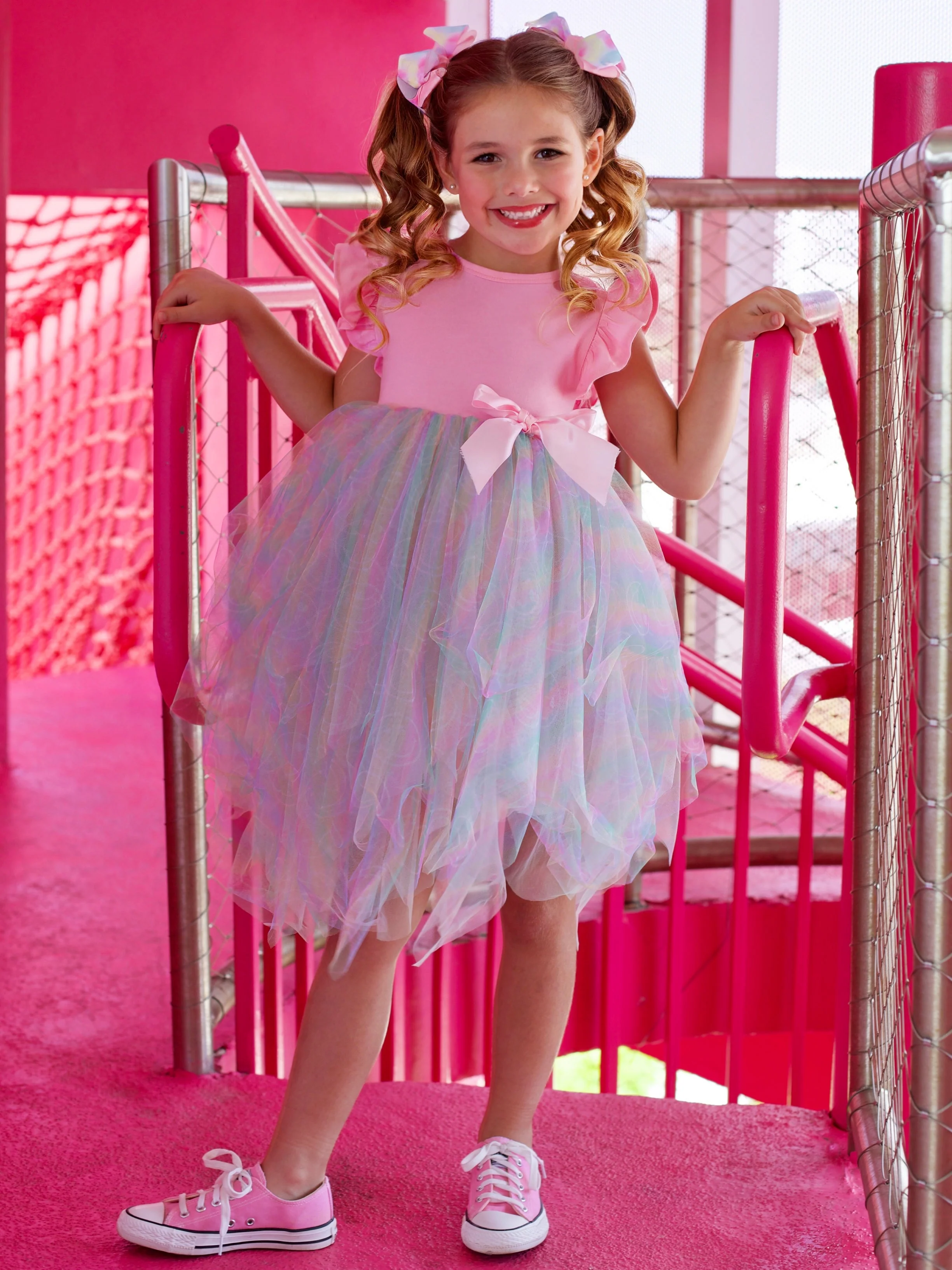 SmileyWorld Rainbow Smiley Tutu Dress - Image 5