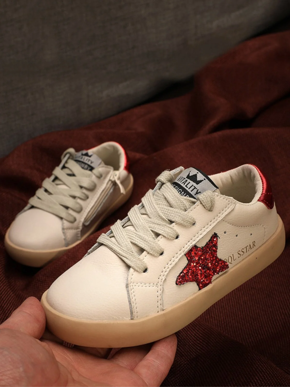 Twinkle Toes Red Star Sneakers By Liv and Mia - Image 6
