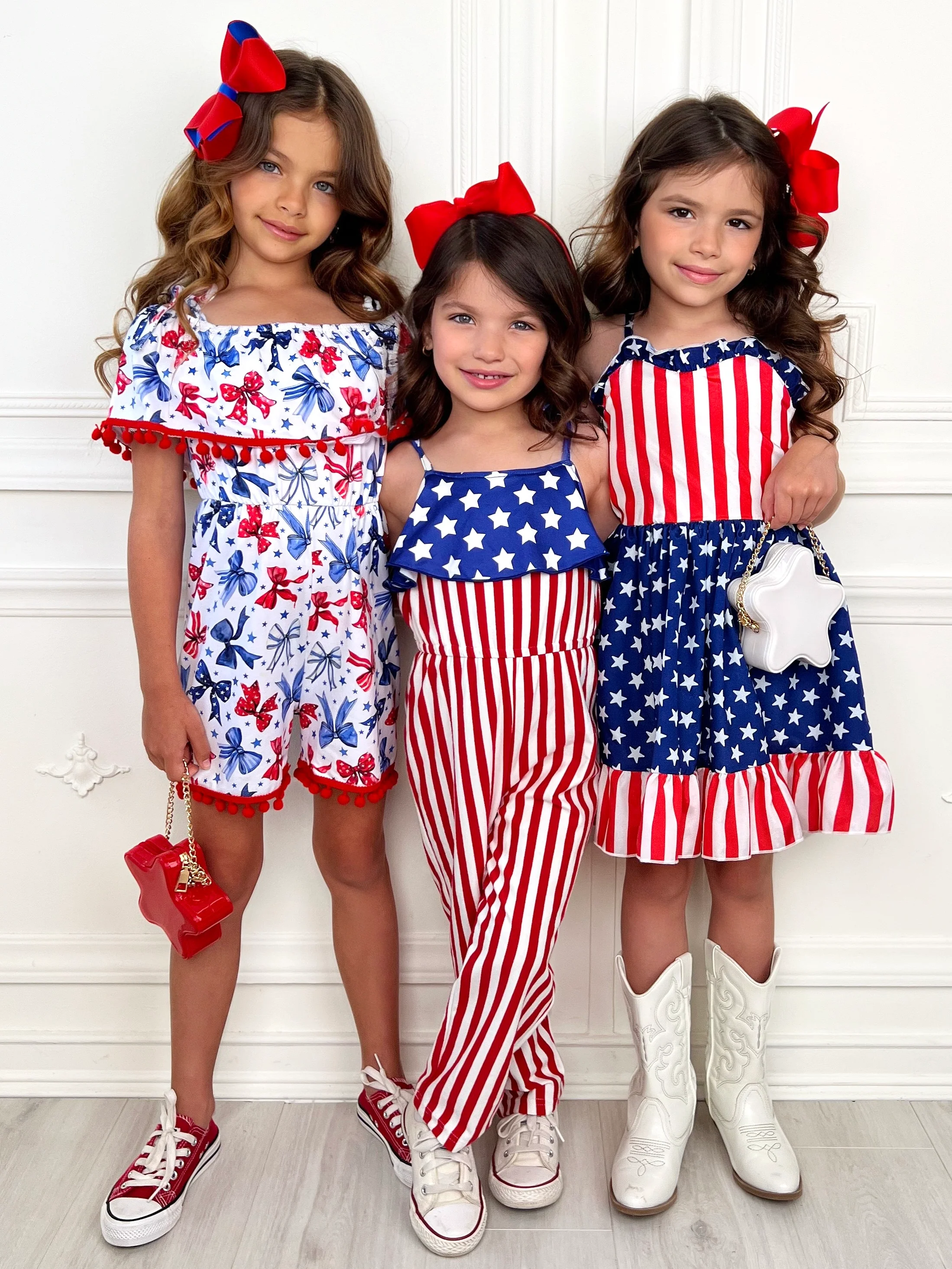 Star-Spangled Bow-Tastic Pom-Pom Romper - Image 5