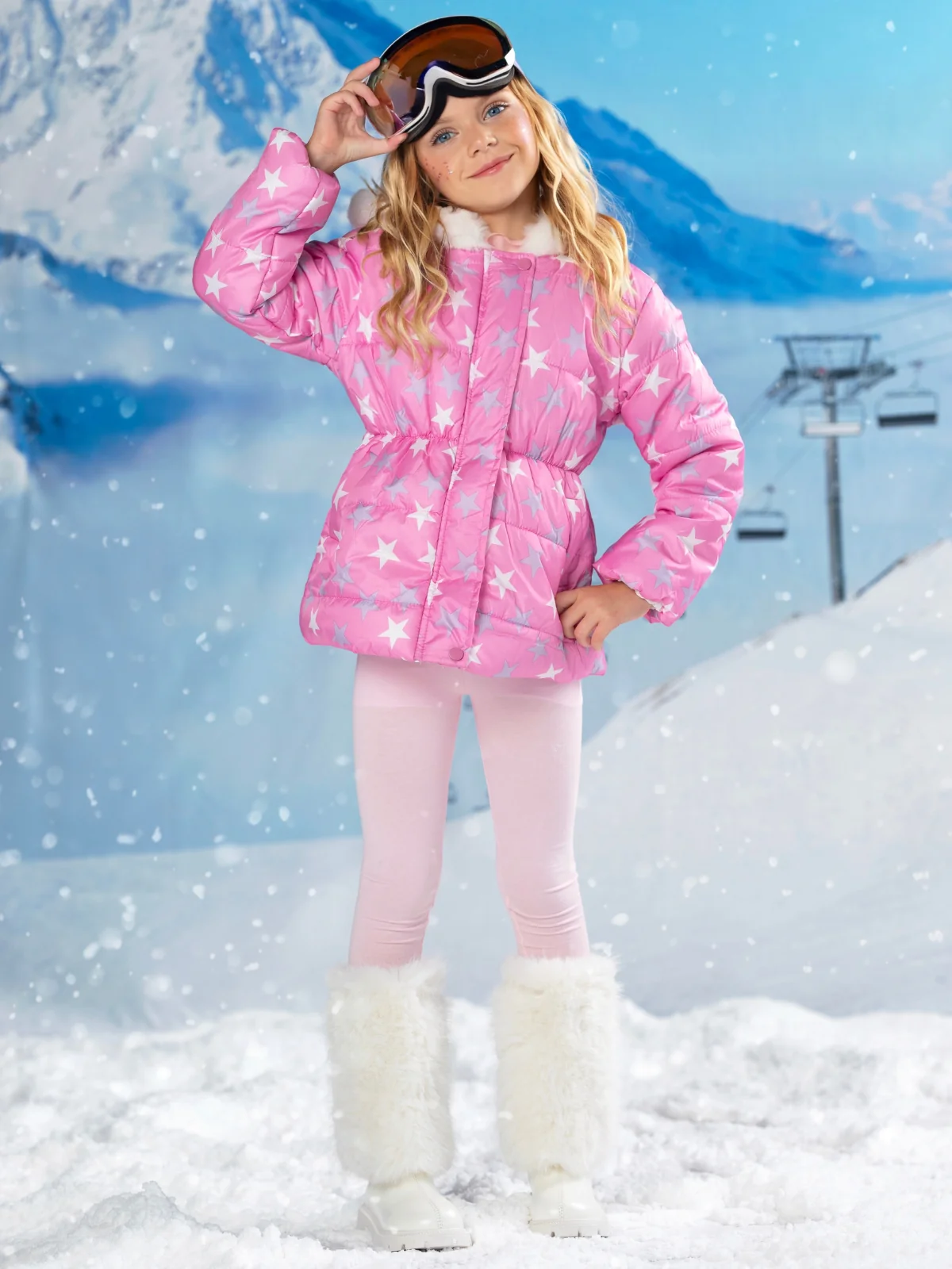 Starburst Chill Faux Fur Puffer Coat - Image 6