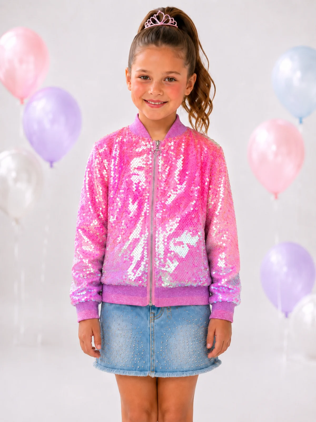 Starlight Sparkle Pink Birthday Bomber Jacket