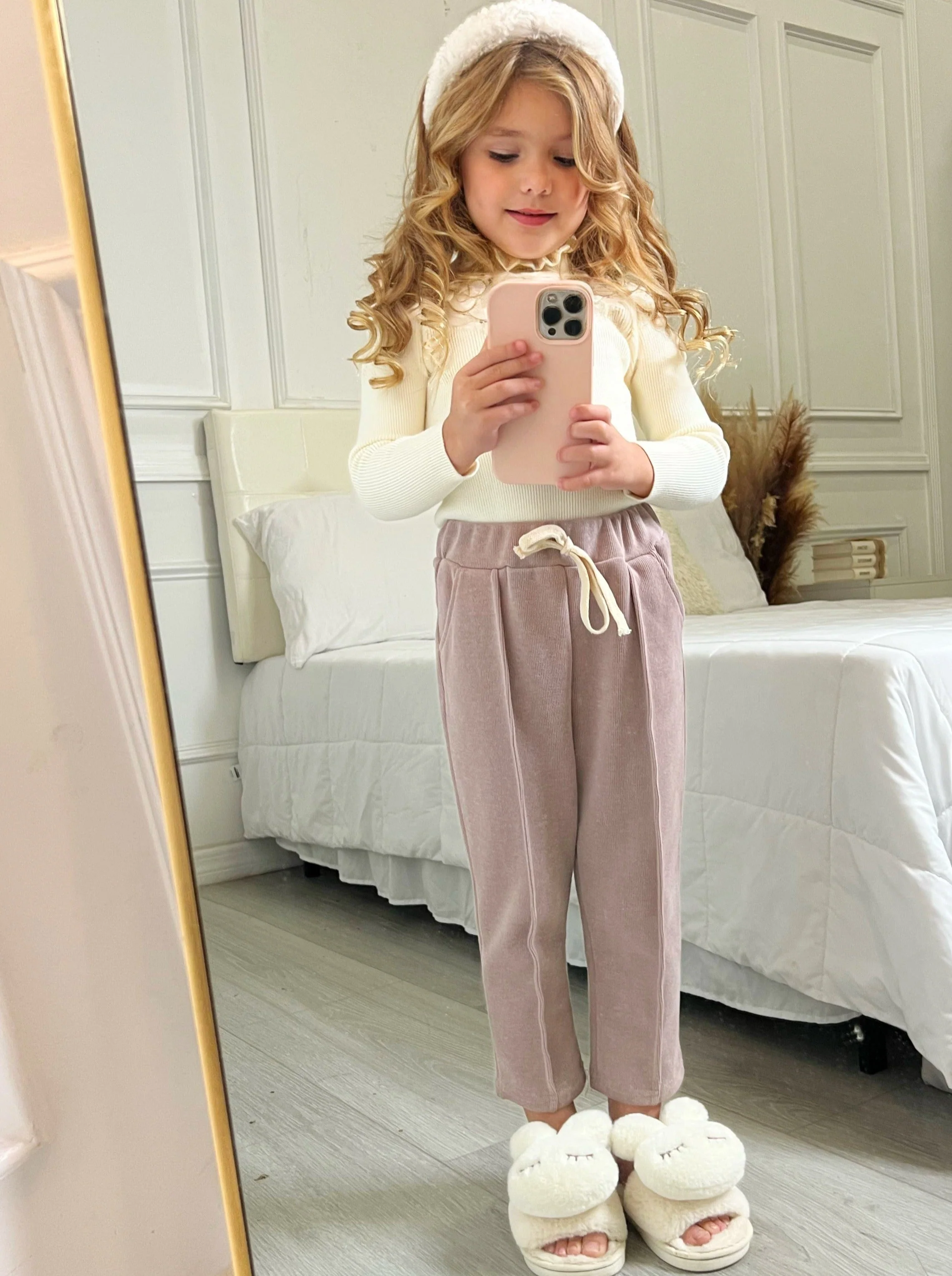 Staying In Today Khaki Drawstring Sweatpants - Image 4
