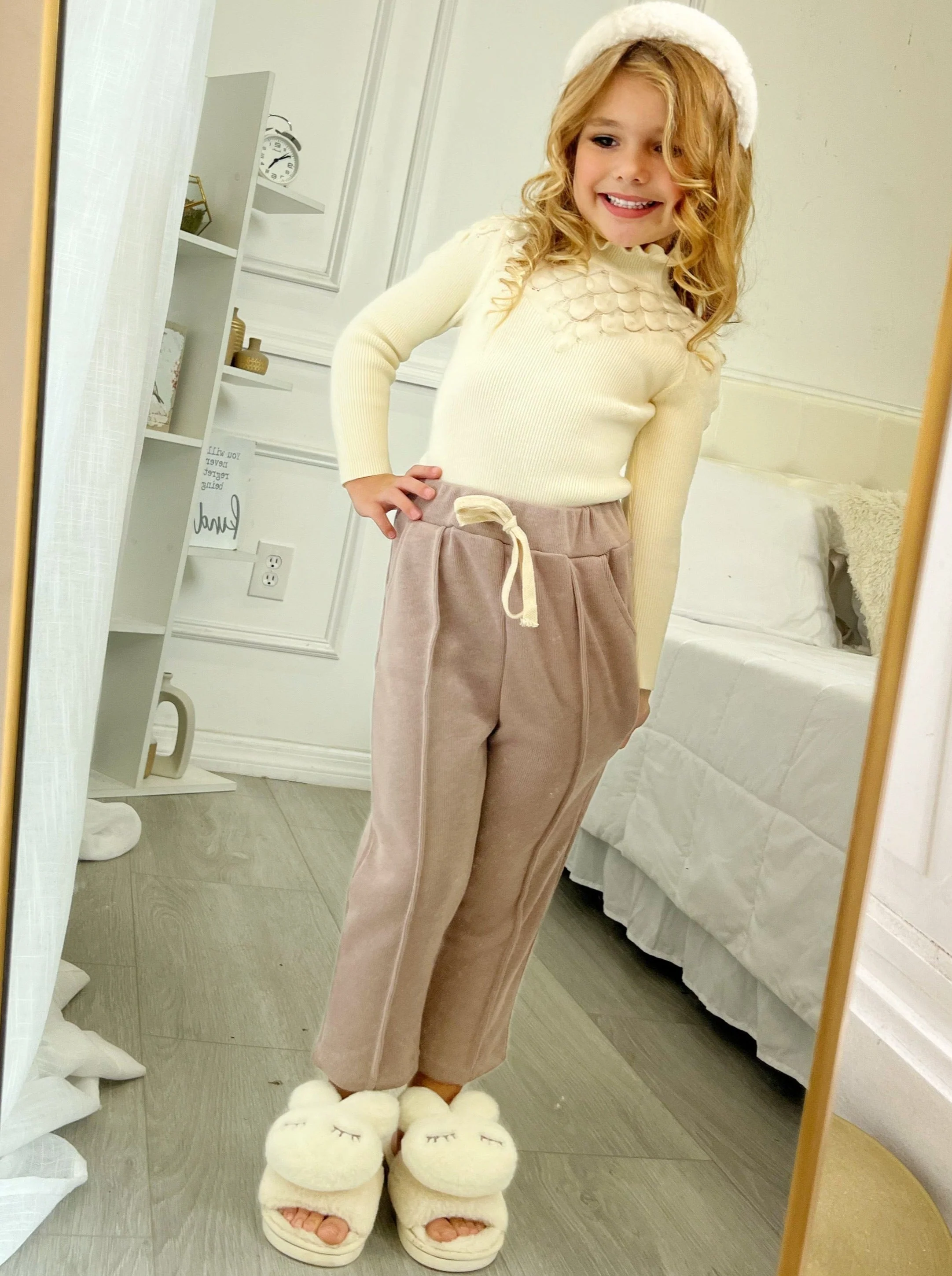 Staying In Today Khaki Drawstring Sweatpants - Image 5