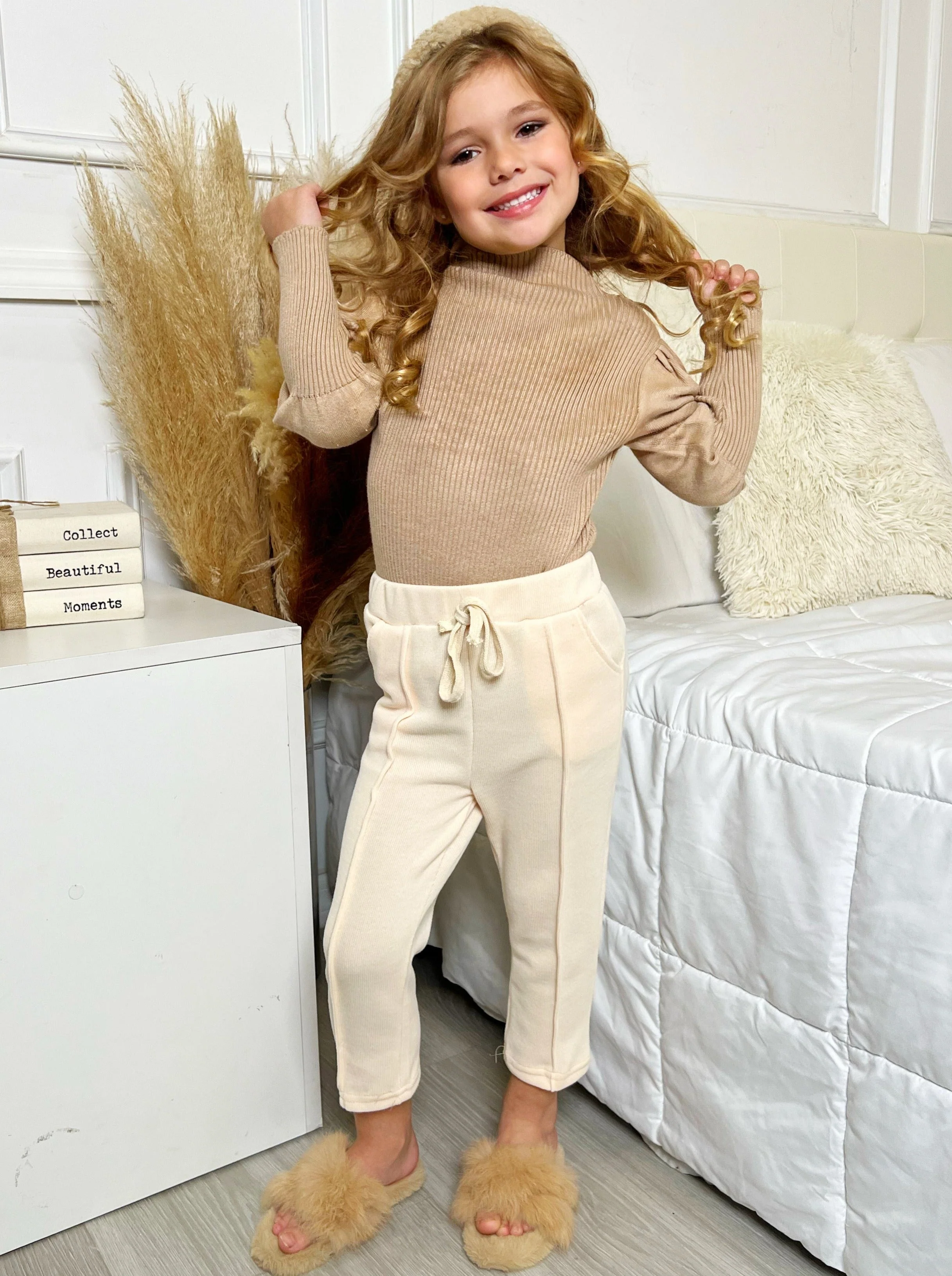 Staying In Today Beige Drawstring Sweatpants - Image 6