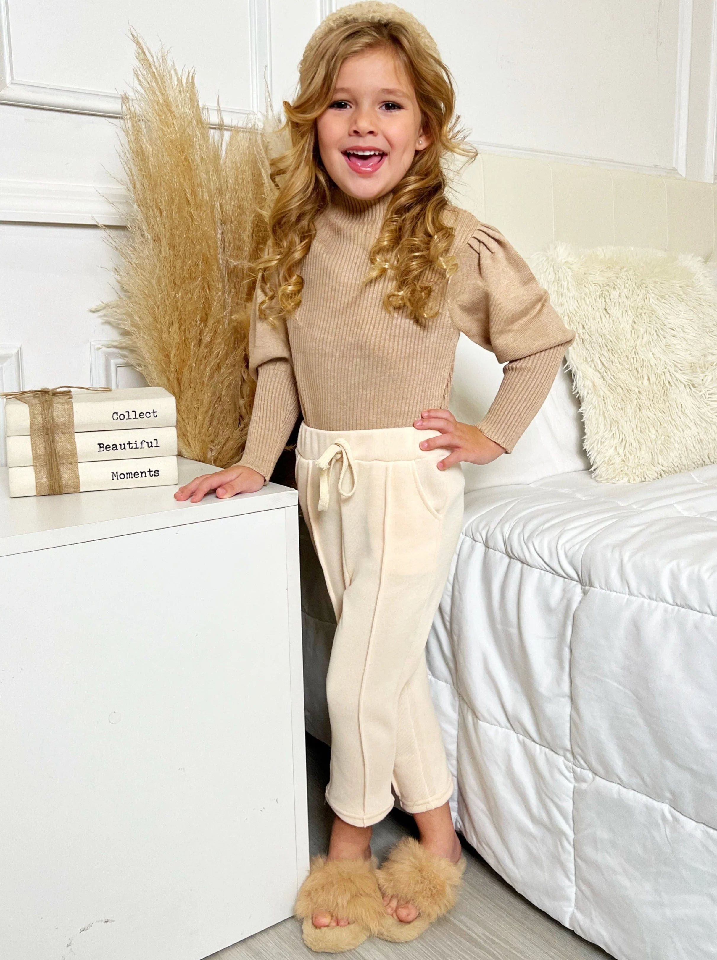 Staying In Today Beige Drawstring Sweatpants - Image 7