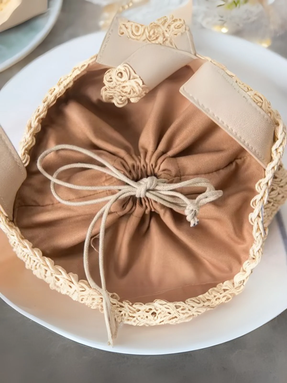 Sweet As Cherry Straw Handbag - Image 3