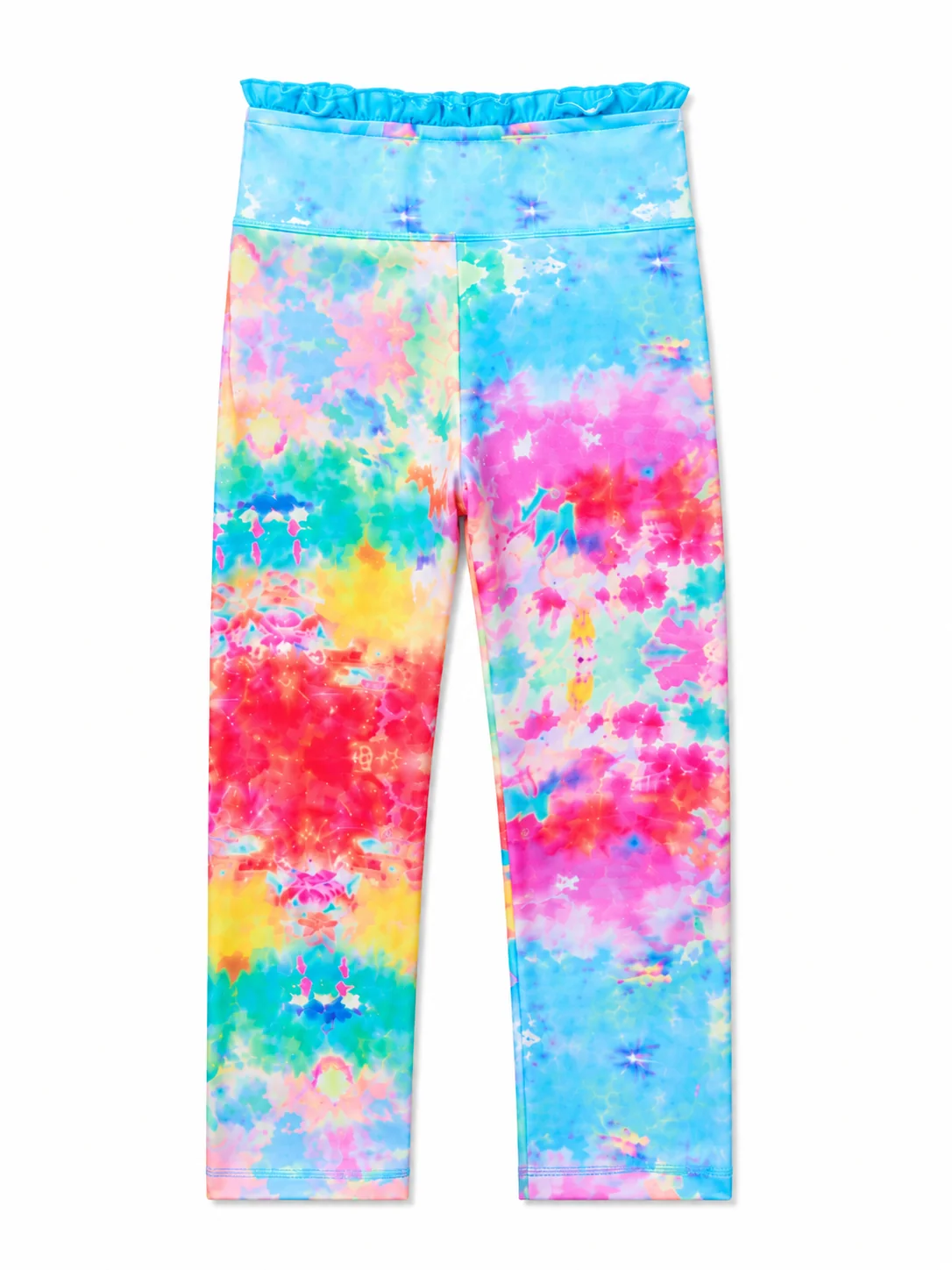 Sunburst Tie-Dye Top, Shorts, & Leggings 3-Piece Active Set - Image 7