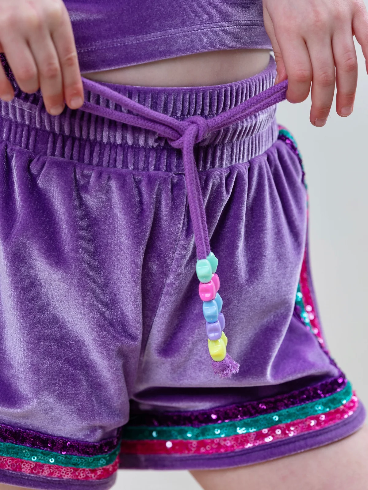 Cosmic Mermaid Velour Top and Matching Short Set - Image 3