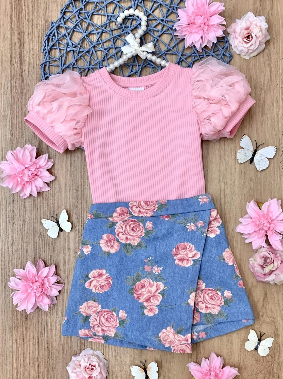 Out For Fun Top & Denim Skort Set - Image 2