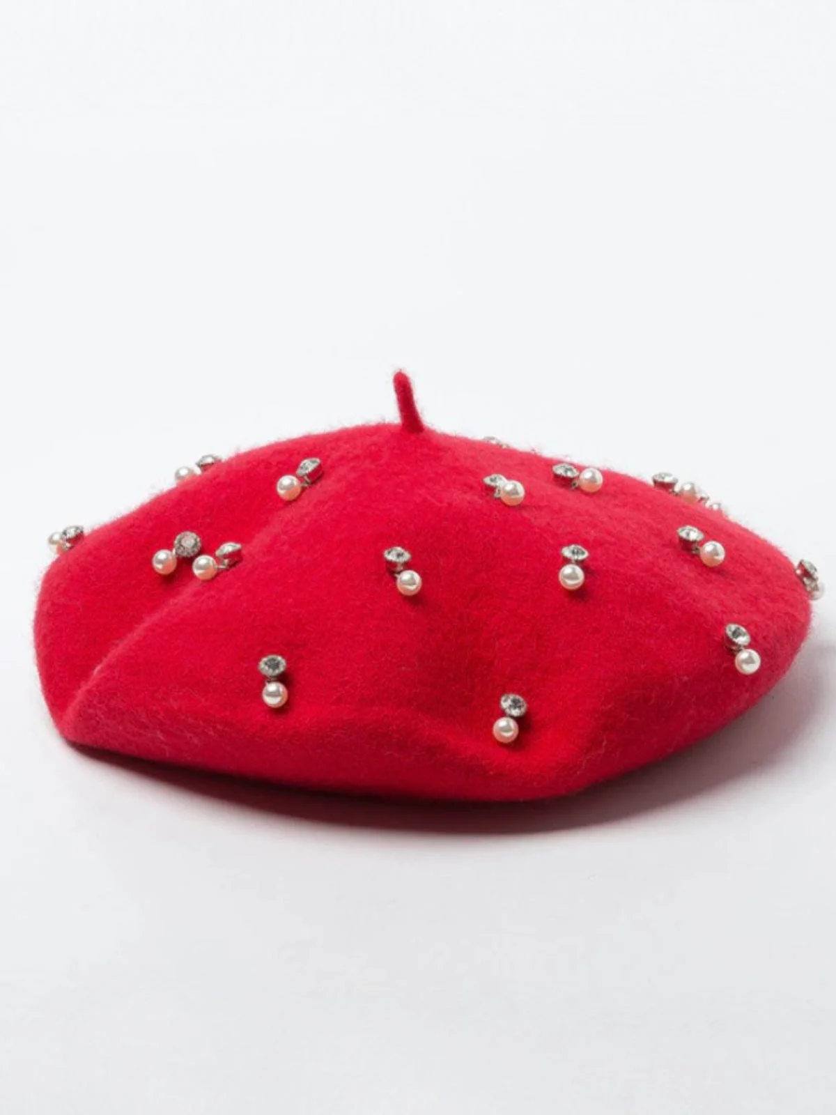 Forever Posh Pearl Beads Wool Beret - Image 3