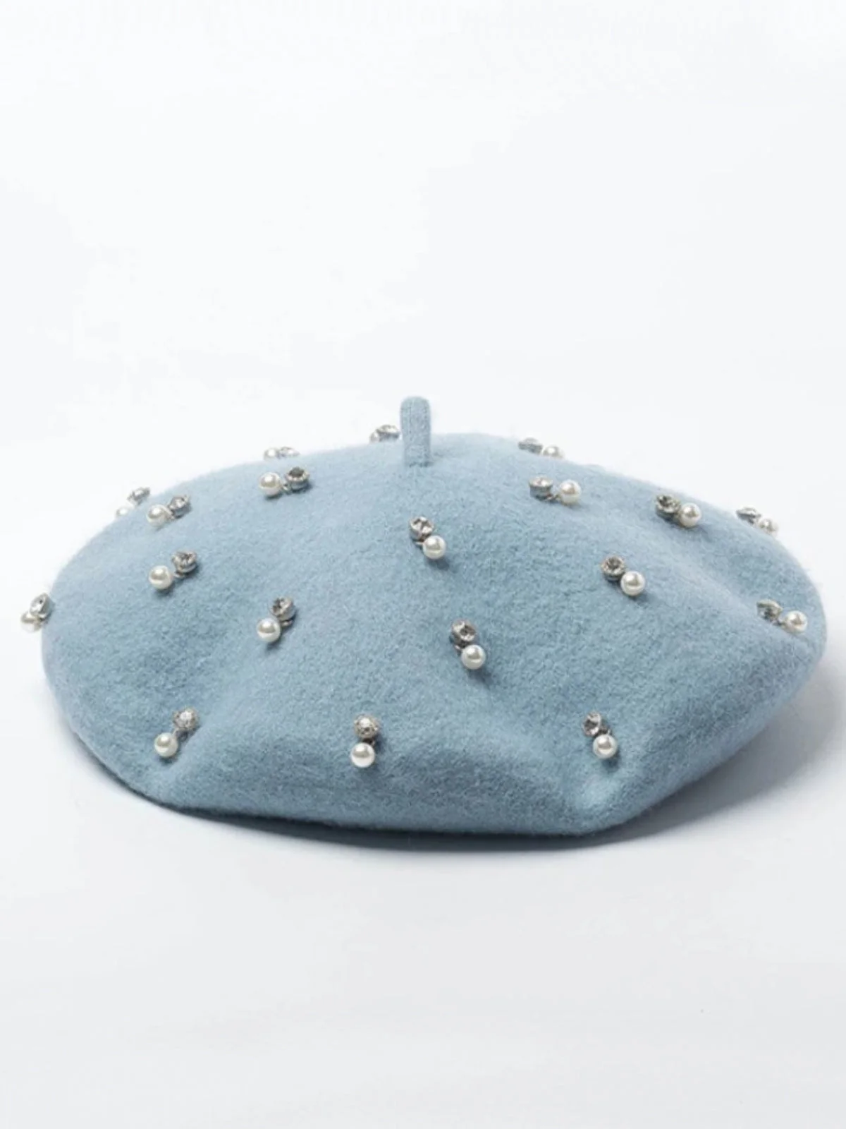 Forever Posh Pearl Beads Wool Beret - Image 4